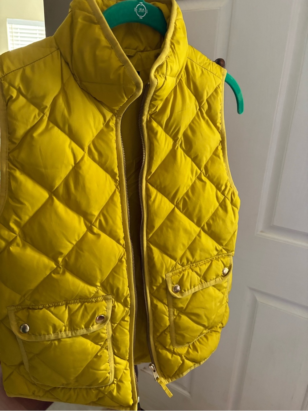 J. Crew Sunflower Yellow Quilted Puffer Vest